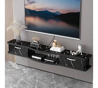 Meuble TV mural Console multimédia murale avec 1 porte 39,3/47,2/55,1", étagère flottante pour composants de meuble TV, étagères de rangement multimédia de divertissement, étagère pour décodeur