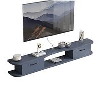 Meuble TV mural Console multimédia murale avec 2 portes 39,3/47,2/55,1", étagère flottante pour composants de meuble TV, étagères de rangement multimédia de divertissement, étagère pour décodeur