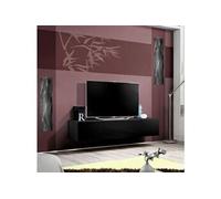 Meuble tv mural design "fly i" 160cm noir