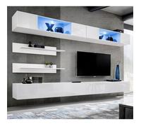 Meuble TV Mural Design ""Fly VIII"" 320cm Blanc