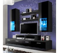 Meuble tv mural design "mini" 200cm noir