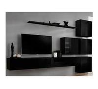Meuble tv mural design "switch ix" 310cm noir Noir G
