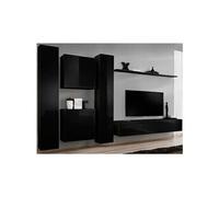 Meuble tv mural design "switch vi" 330cm noir