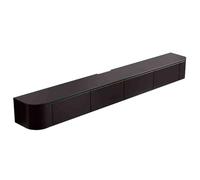 Meuble TV mural en bois massif avec éclairage d'ambiance - Console multimédia avec grande capacité de stockage - Convient pour les téléviseurs de 55/65/75/80/90"
