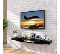 Meuble TV mural - Étagère flottante de 90 cm pour salon, meuble TV, lecteur DVD/Blu-Ray, unité d'affichage élégante