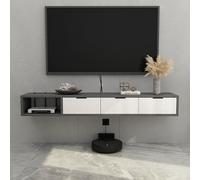 Meuble TV Mural Flottant, 140 Cm/160 Cm, Centre de Divertissement for 60", 70", 80", Étagère Flottante for Dessous, Console Multimédia TV for Salon, Hôtel Familial