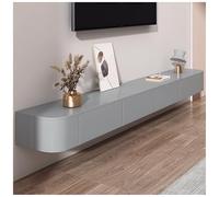 Meuble TV mural flottant de 300 cm, centre de divertissement moderne avec gestion des câbles et rangement, console multimédia élégante pour salon et chambre à coucher