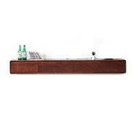 Meuble TV mural flottant en bois massif avec 2 grandes portes - Console multimédia moderne - Grand banc de rangement - Étagères TV flottantes - Meuble TV de 220 cm - E220 cm