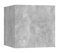 vidaXL Meuble TV mural Gris béton 30,5 x 30 x 30 cm Gris G