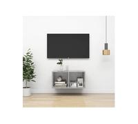 Meuble TV Mural Suspendu Armoire de Télévision Blanc Bois d’Ingénierie vidaXL