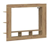 Meuble TV mural - HELLOSHOP26 - 152 x 22 x 113 cm - Beige - Panneaux de particules - Design minimaliste gain de place
