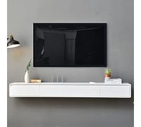 Meuble TV Mural Meuble TV Flottant - Étagère TV Murale de 140 cm avec 2 Tiroirs, Console Média en Bois Centre de Divertissement sous TV, Étagère de Stockage Multimédia de 55,1 Pouces pour la Maison