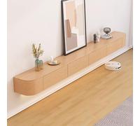Meuble TV mural moderne de 180 cm avec portes et tiroirs, grande unité de rangement pour salon et chambre à coucher - Design élégant tout en bois