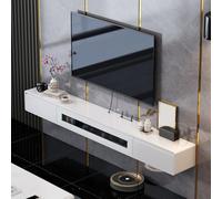 Meuble TV mural moderne flottant avec portes pour le salon, grand meuble TV de rangement en 140 cm, tailles 160/180/200/220/240 cm