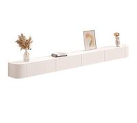 Meuble TV mural moderne flottant de 240 cm avec rangement élégant et flottant pour salon, design contemporain, décoration d'intérieur