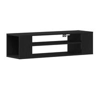 vidaXL Meuble TV Rectangulaire Chêne Noir 100 x 30 x 26,5 cm Bois d'ingénierie Rangement Moderne