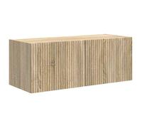 Meuble TV mural moderne - vidaXL - Sonoma - Bois d'ingénierie - 78,5x31x29,5 cm - 1 porte à charnière pivotante