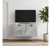 vidaXL Meuble TV mural Blanc brillant 98 x 41 x 30 cm