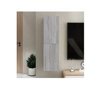 Meuble TV mural Sonoma gris 30,5x30x110 cm