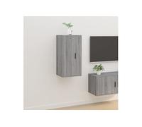 vidaXL Meuble TV mural Sonoma gris 40x34,5x80 cm816678 Gris G