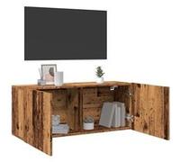 vidaXL Meuble TV mural Vieux bois 100x30x41 cm - Support TV, Console média - Marron