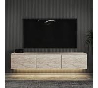 Hanah Home Support TV, mélamine, Travertine, Taille Unique