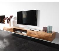 Meuble TV New Live-Edge 240 cm acacia naturel 4 portes 1 compartiment ouvert