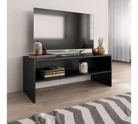 Meuble TV noir, 100 x 40 x 40 cm, meuble TV bas en bois, console multimédia élégante, mobilier de salon moderne, centre de divertissement, commode de rangement