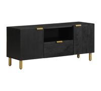 Meuble TV noir 105x33x46 cm bois d'ingénierie support TV meuble télé vidaXL