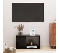 vidaXL Meuble TV 60 x 24 x 32 cm Bois d'ingénierie Noir