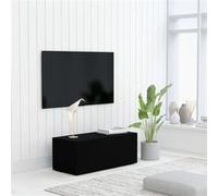 vidaXL Meuble TV Noir 80x34x30 cm Aggloméré