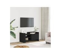 vidaXL Meuble TV 80x35x40 cm Bois d’ingénierie Noir