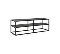 Vidaxl Meuble Tv Noir Avec Verre Marbre Noir 120x40x40 Cm Noir