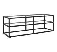 Vidaxl Meuble Tv Noir Avec Verre Trempé 120x40x40 Cm
