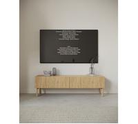 Meuble TV - NOLIE - 175 cm - debout - couleur de bois chêne huilé