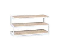 Meuble TV - NorStone - Esse - Blanc et Chêne - Supporte jusqu'à 80 kg - TV jusqu'à 46""