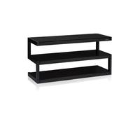 Meuble TV - NorStone - Esse - Noir Satiné - Verres Noirs - Supporte jusqu'à 80 kg