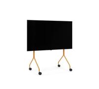 Pedestal Moon Rollin' Support TV avec roulettes pour téléviseur de 40 à 70 pouces - Support TV et chariot TV - Pied de sol pour salon - Rehausseur TV (jaune)