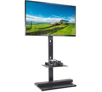 Meuble TV Pied avec Support Rotatif pour LED LCD PC Ecrans de 32-65 Pouces Fixation VESA 100x100 - 600x400mm pour Samsung Sony LG