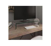 Meuble TV pour moniteur 70x30x13 cm verre transparent