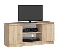 AKORD Meuble TV K-120 | Classique Meuble Télé | Banc TV | Moderne Meuble Television | H55 x L120 x P40 cm, Poids 30 kg | Couleur: Chêne Sonoma