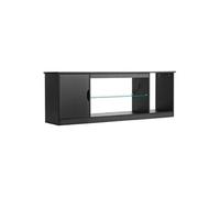 Meuble TV pour Télévision Jusqu'à 165cm Capacité 39,92kg Eclairage Multimode Noir