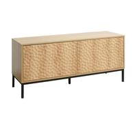 Meuble TV rectangulaire 2 portes L120 cm bois clair - Oviala