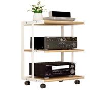 Meuble TV réglable avec console Ma 2/3 niveaux - Idéal pour le salon, la configuration de jeux et le studio d'enregistrement - 19,6 x 25,5 pouces Hi-Fi Ste Rack