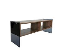 Meuble TV Rhin Design 100 % Panneau de particules plaqué mélaminé en couleur Nogal Uni