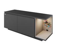 Meuble TV ROBA Minecraft - 2 Portes et Compartiment avec Éclairage LED - Buffet TV Style Gamer