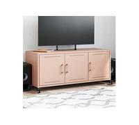 Vidaxl Meuble Tv Rose 100,5x39x43,5 Cm Acier Laminé À Froid Multicolore