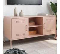 Meuble TV rose 100,5x39x50,5 cm acier Rose G
