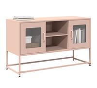 Meuble TV rose 100,5x39x60,5 cm acier support TV buffet TV vidaXL