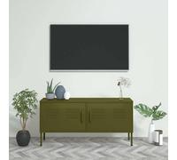 Meuble TV Rose 105x35x50 cm Acier Centre de Divertissement Armoire vidaXL